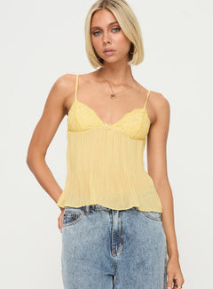 YAYA | Lace Pleated Top