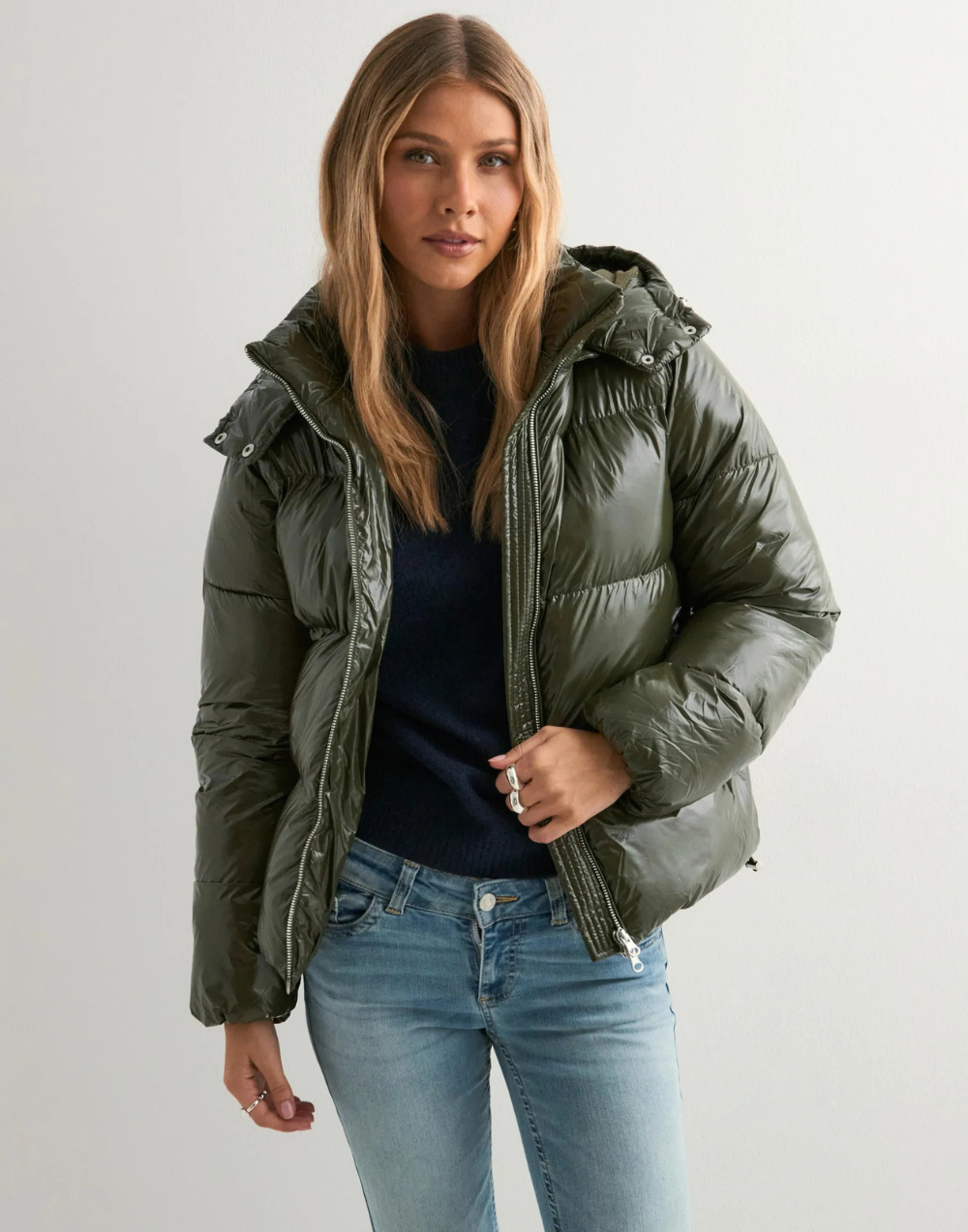 YAYA | Shiny Puffer Jacket