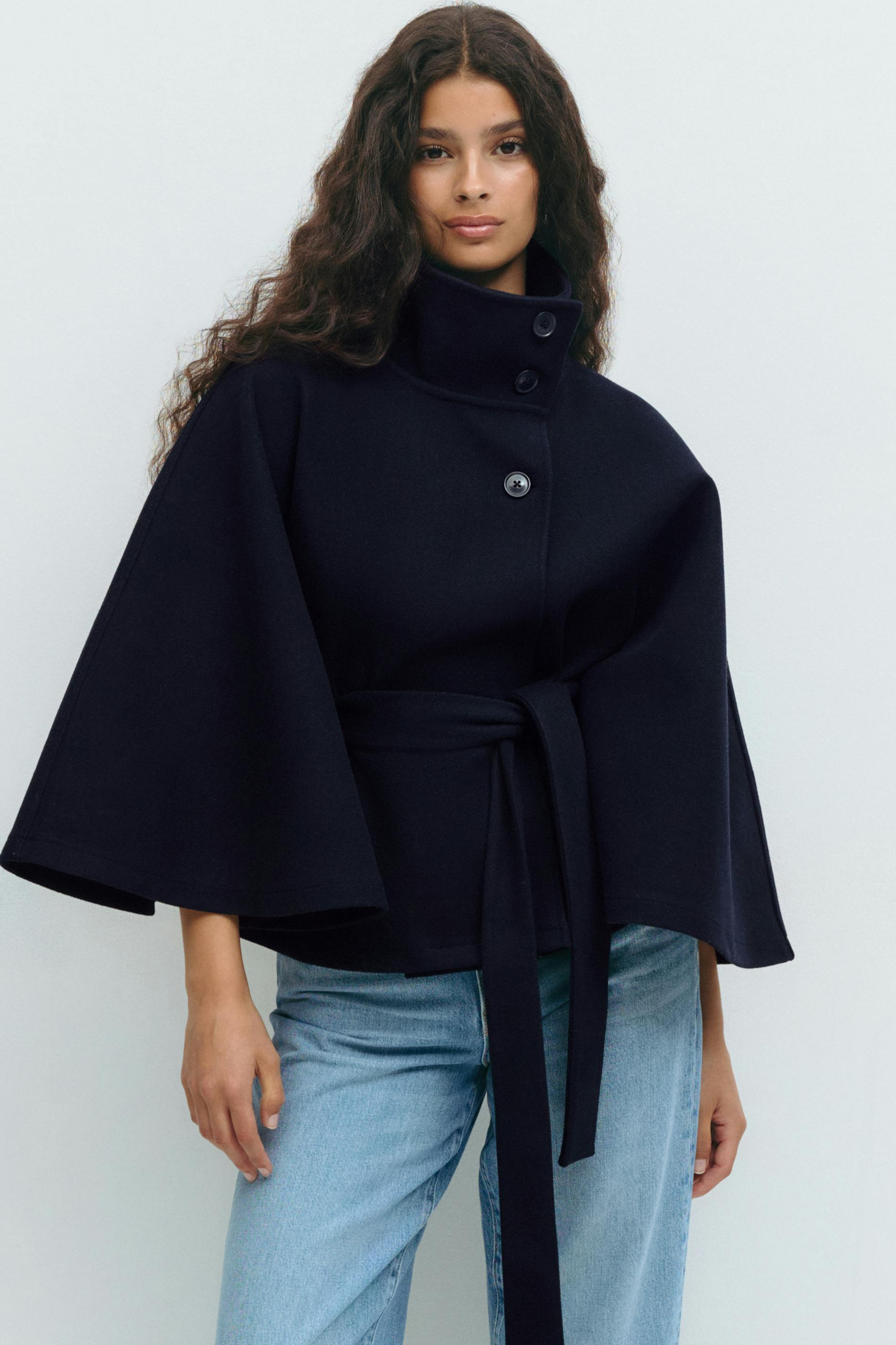 YAYA | Belted Cape Jacket