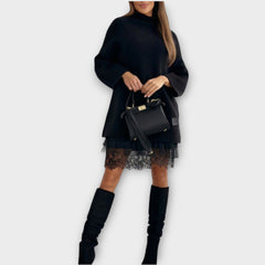 Layered Knit & Slip Dress Set