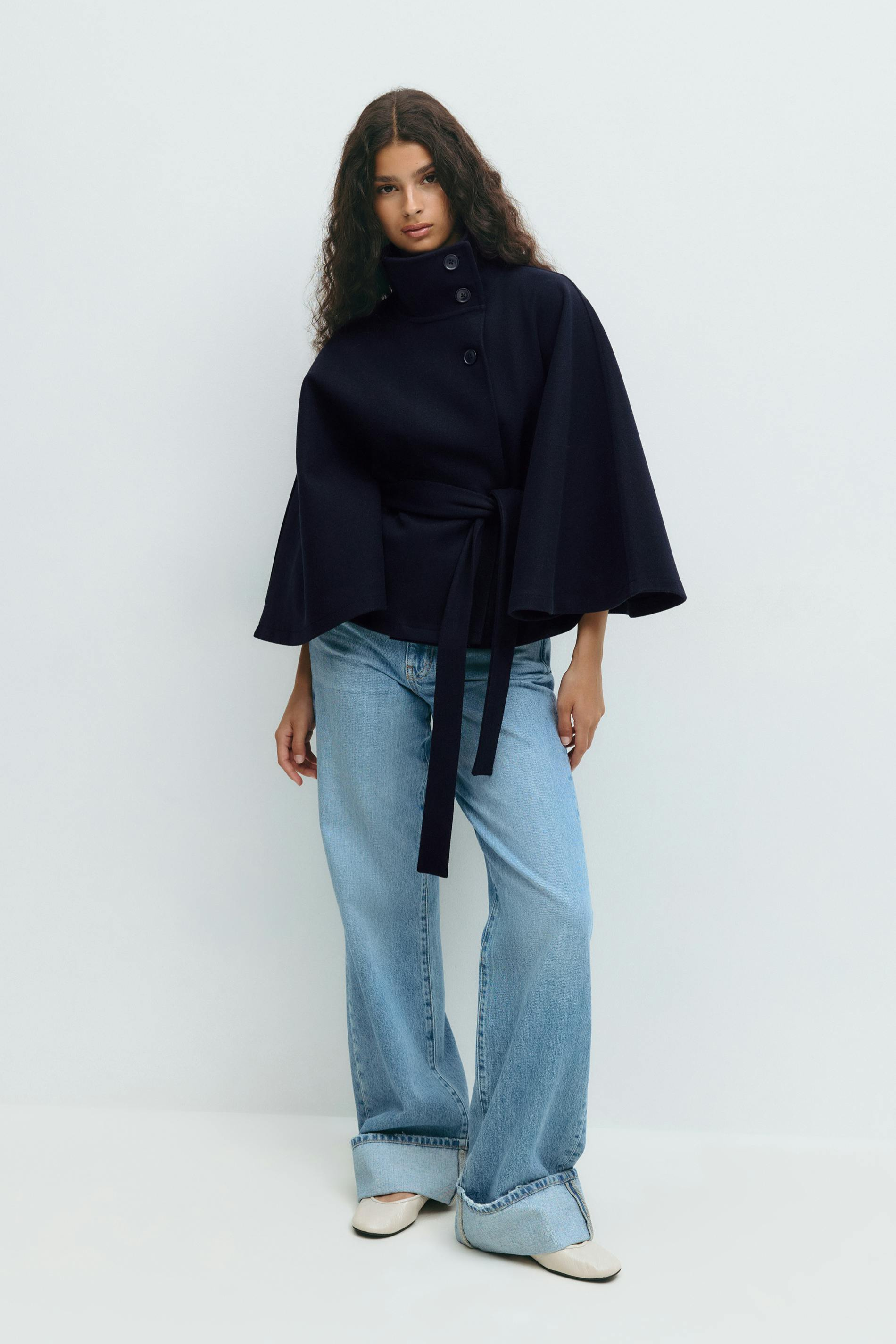 YAYA | Belted Cape Jacket