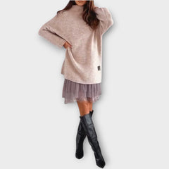 Layered Knit & Slip Dress Set