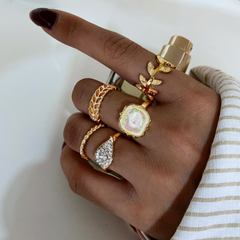 YAYA | Golden Glow Ring Set