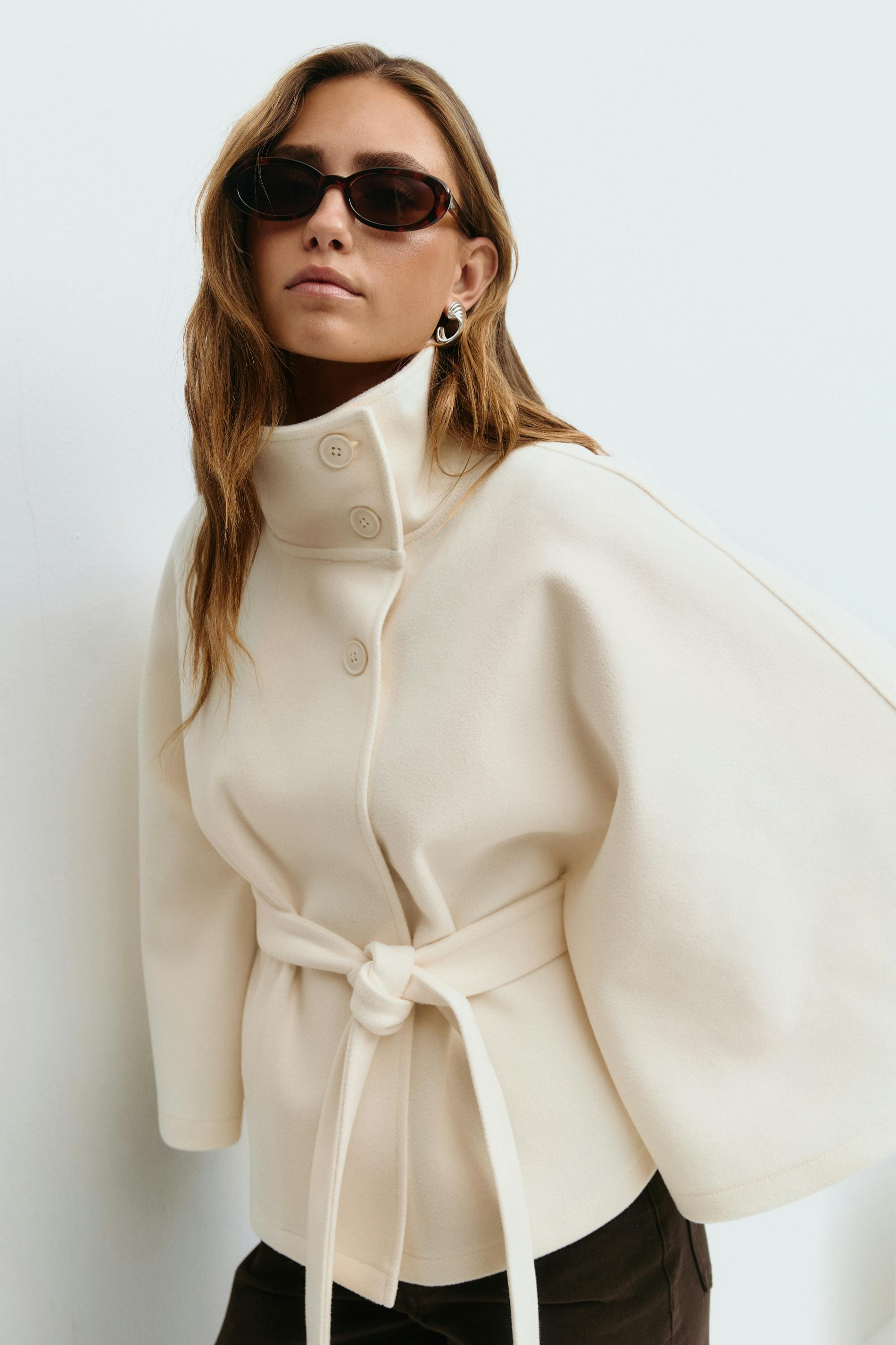 YAYA | Belted Cape Jacket