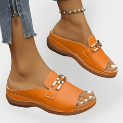 Orthopedic Leather Flip-Flops