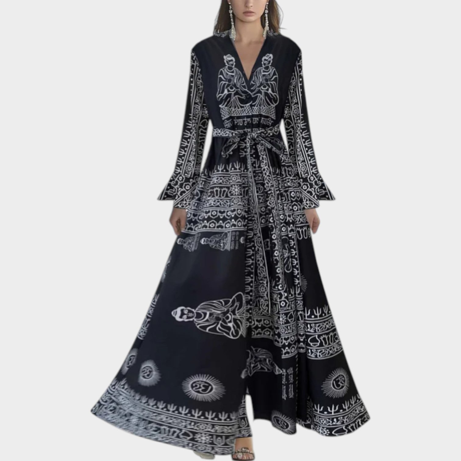 Floral Chiffon Maxi Gown