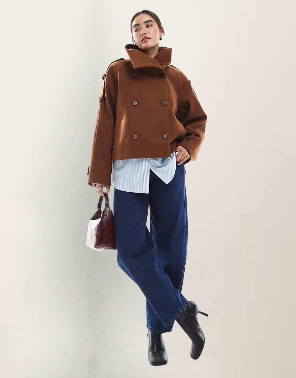 YAYA | Cropped Trench Coat