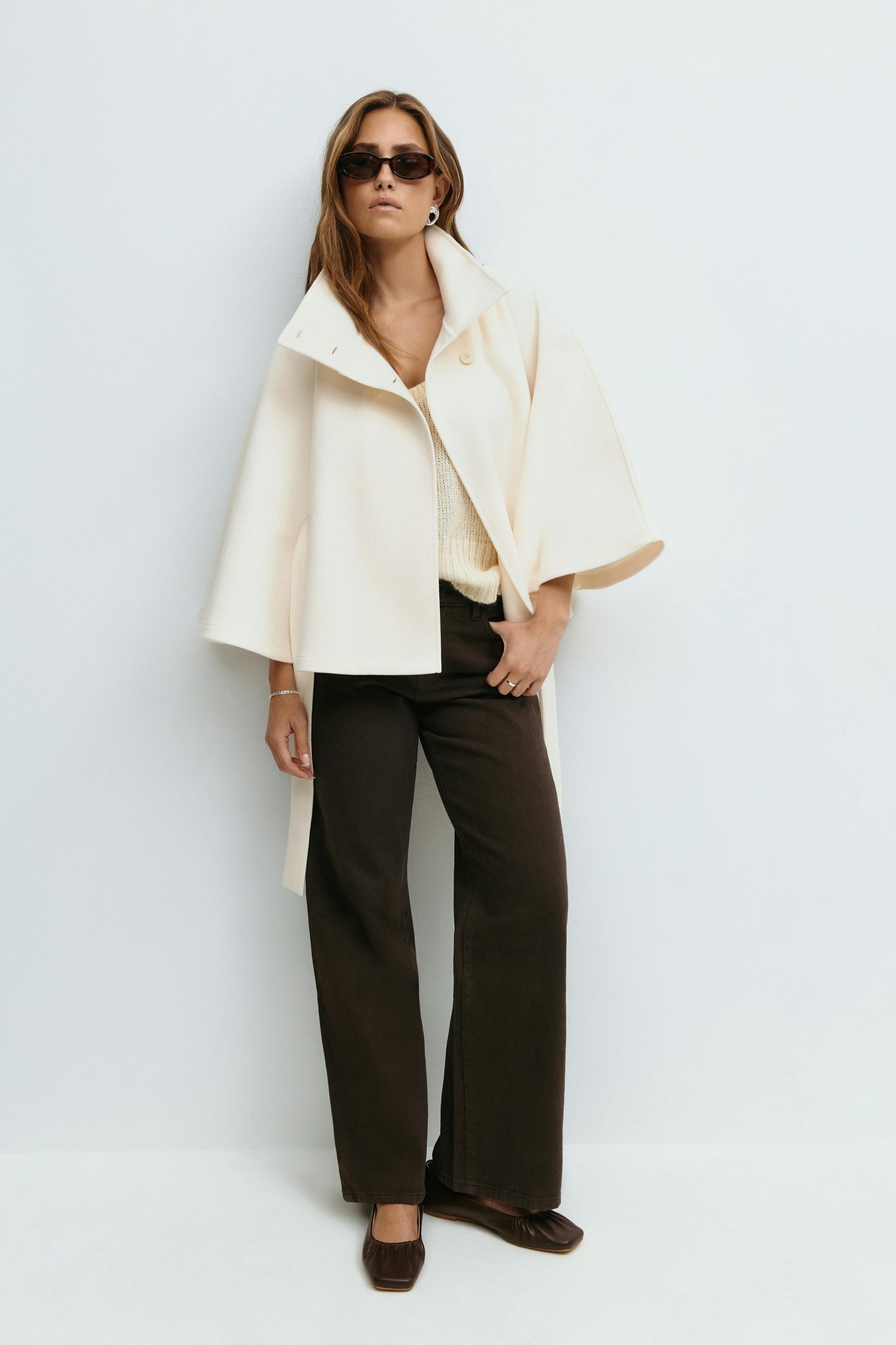 YAYA | Belted Cape Jacket