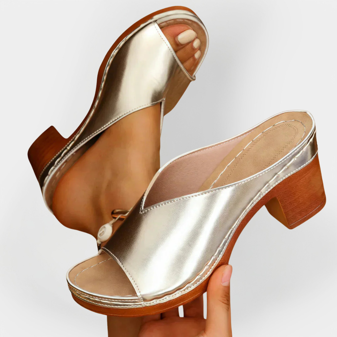 Orthopedic Sandals with Thick Heel