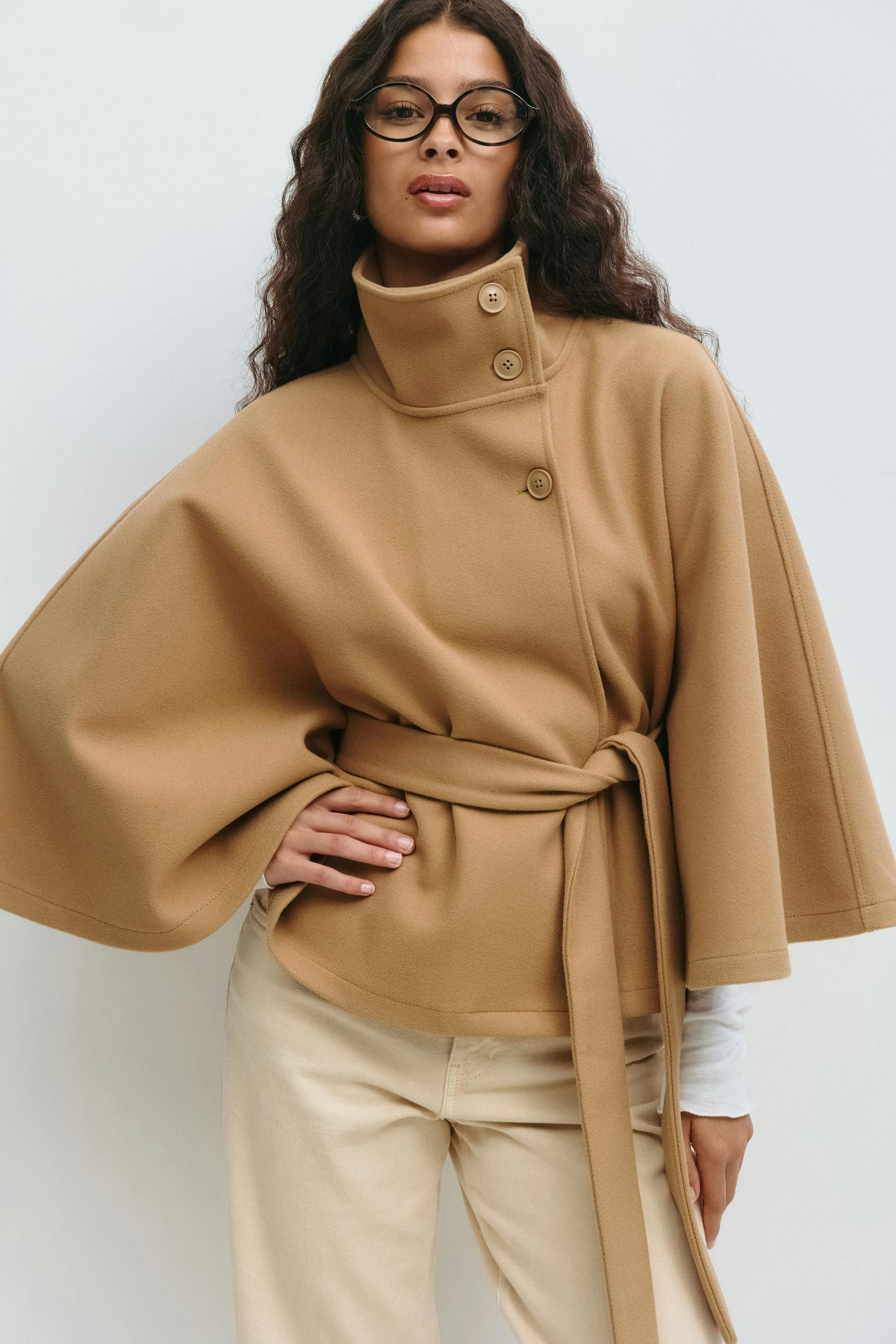YAYA | Belted Cape Jacket