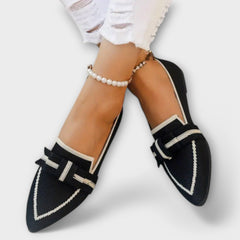 Flat Women's Shoes with Knot Design