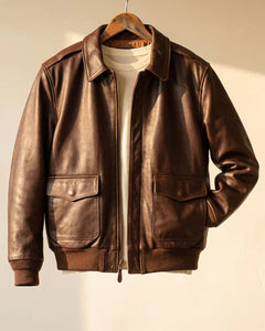 Leonardo — Leather Aviator Jacket