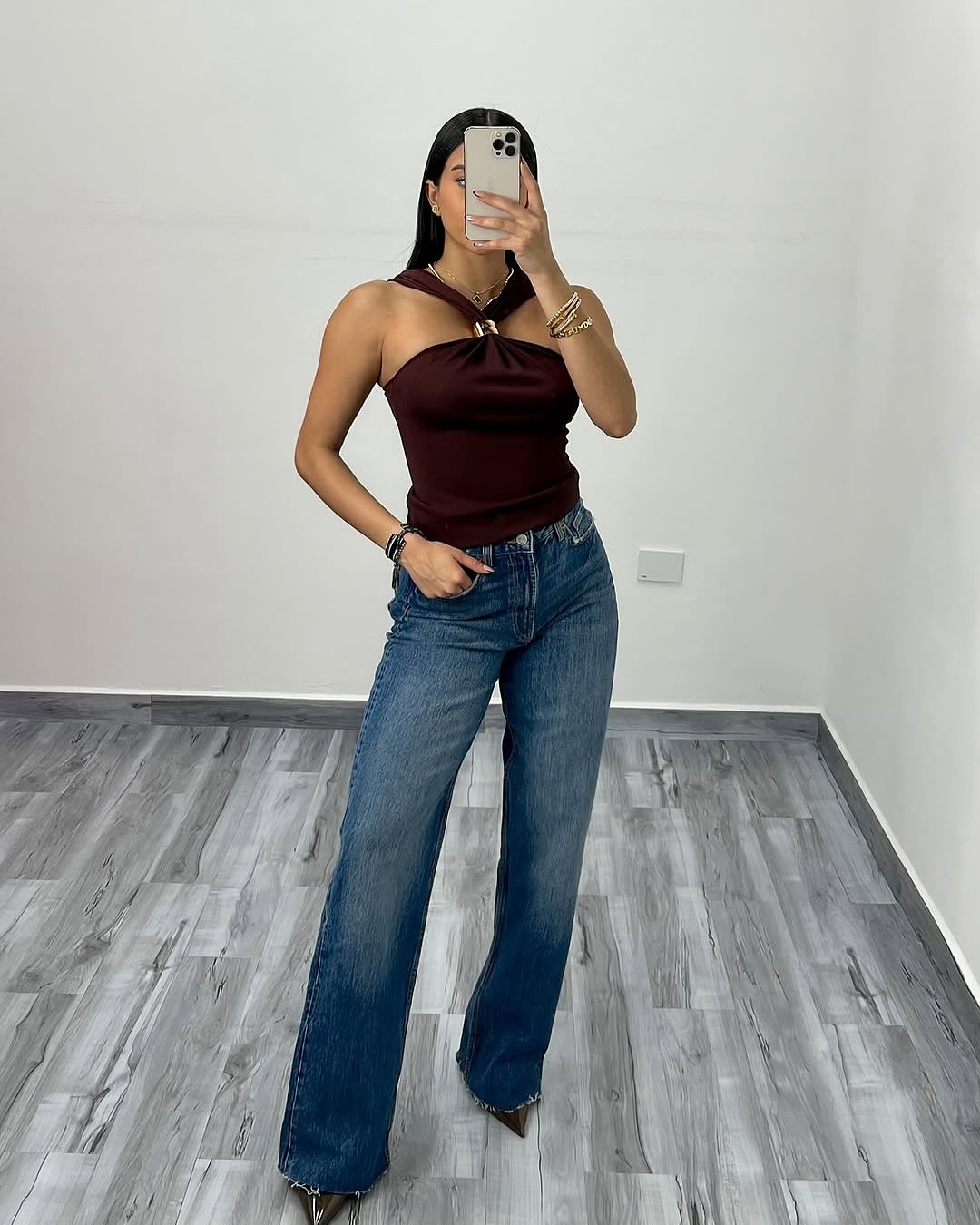 YAYA | Mocha Halter Top