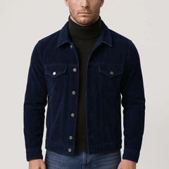 Ribbed Denim Jacket