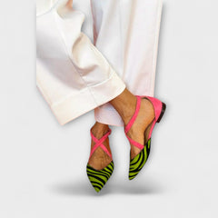 Zebra Flats in Pink Power