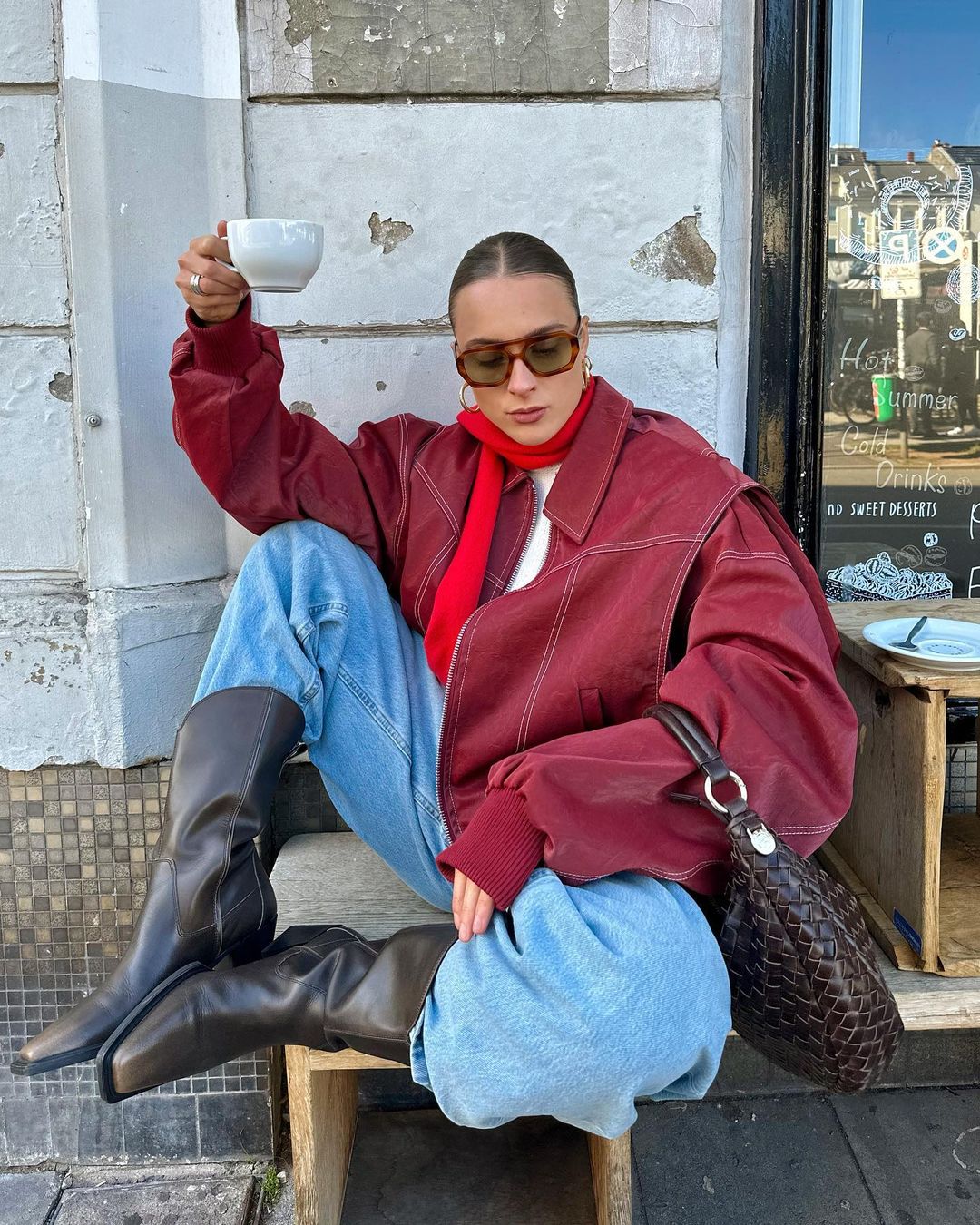 YAYA | Oversized Contrast Jacket