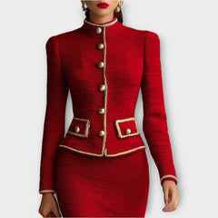 Classic Tailored Two-Piece Skirt Set