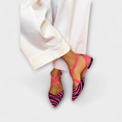 Zebra Flats in Pink Power