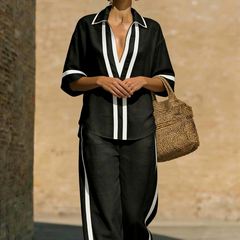 Women's Casual Color-Block 2-Piece Set